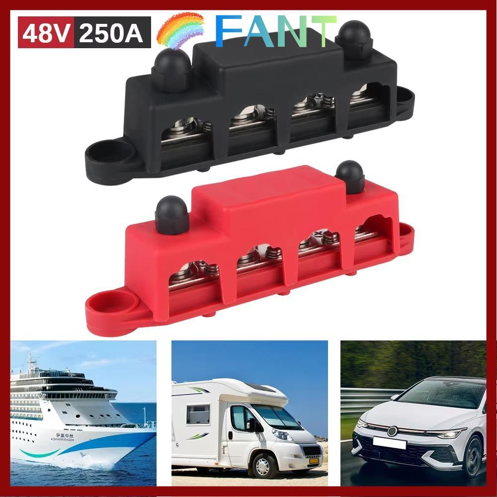 จัดส่งจากประเทศไทยFANT Electro Junction, 4 วิธี 48V 250A DC Power Distribution Block, คุณภาพสูง M8 M