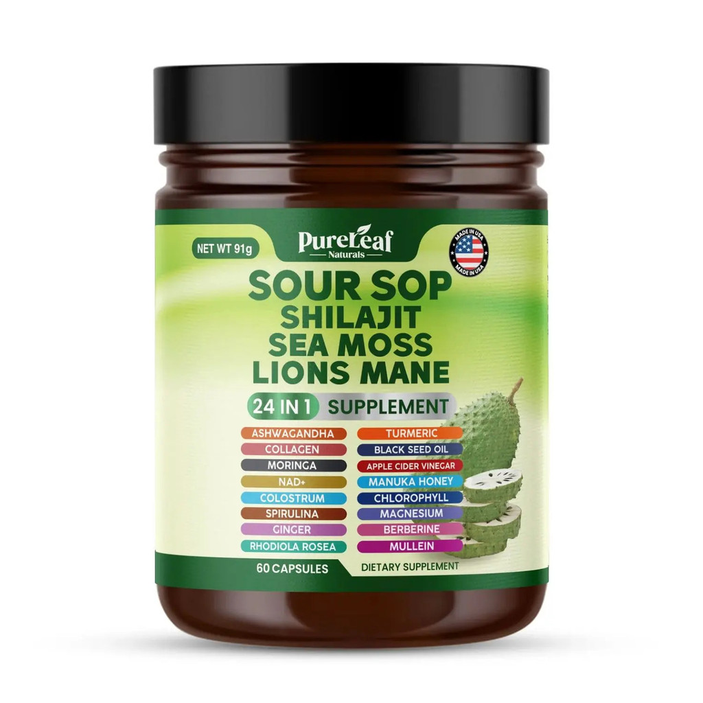 PureLeafSours24in1-Sours,Shilajit,SeaMoss,Mane,MoringaAllinOneD อาหาร,Healthcare,Fitness, UGKO