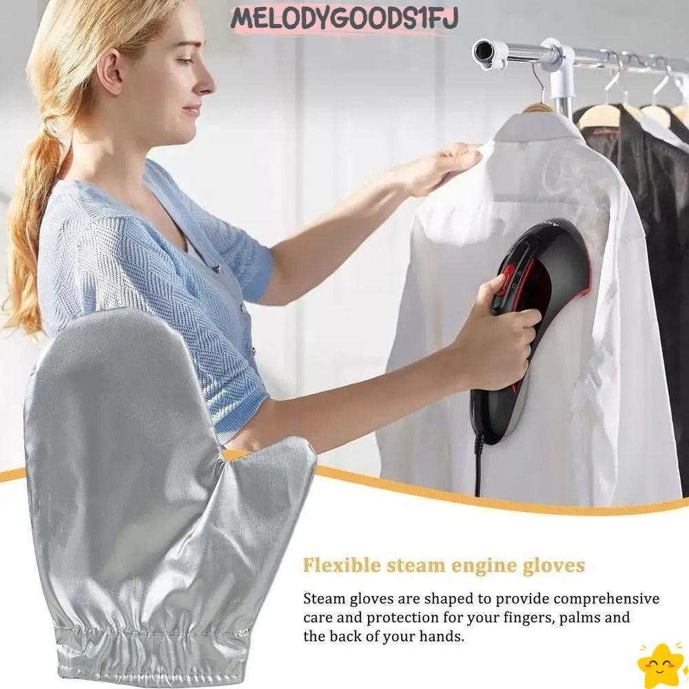 MELODYGOODS1FJ ถุงมือป้องกันไอน้ํา, ถุงมือรีดผ้าป้องกันการลวกทนความร้อน, ถุงมือเตาอบกันน้ําแบบหนา