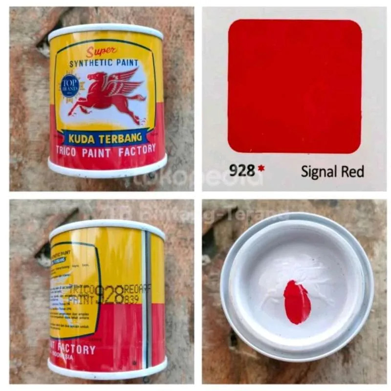 Flying Horse 100 ml สัญญาณสีแดง 928 Iron Wood Oil Paint