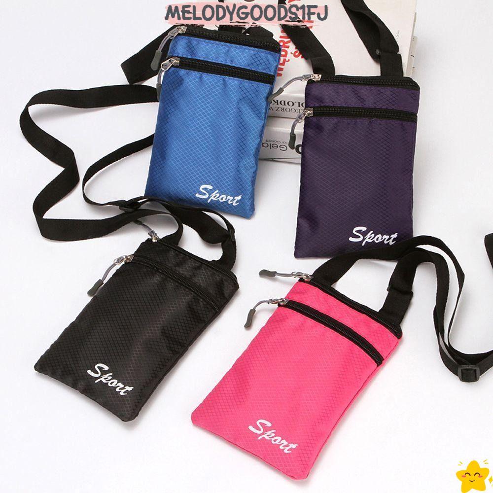 MELODYGOODS1FJกระเป๋าโทรศัพท์,กระเป๋าสะพายทรงสี่เหลี่ยมเรียบง่าย,แฟชั่นSoild Color Letter Storage Bag Outdoor