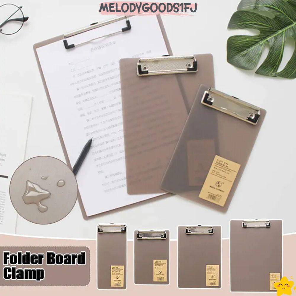 MELODYGOODS1FJ กระดานโฟลเดอร์ไฟล์ 2 ชิ้น, แผ่นรองเขียนแขวนกระดาษแข็ง A6/A5/A4 คลิปบอร์ด, กระดาน Notepad โฟลเดอร์เอกสารตั๋วผู้ถือบิลเมนูคลิปหนีบกระดาษ