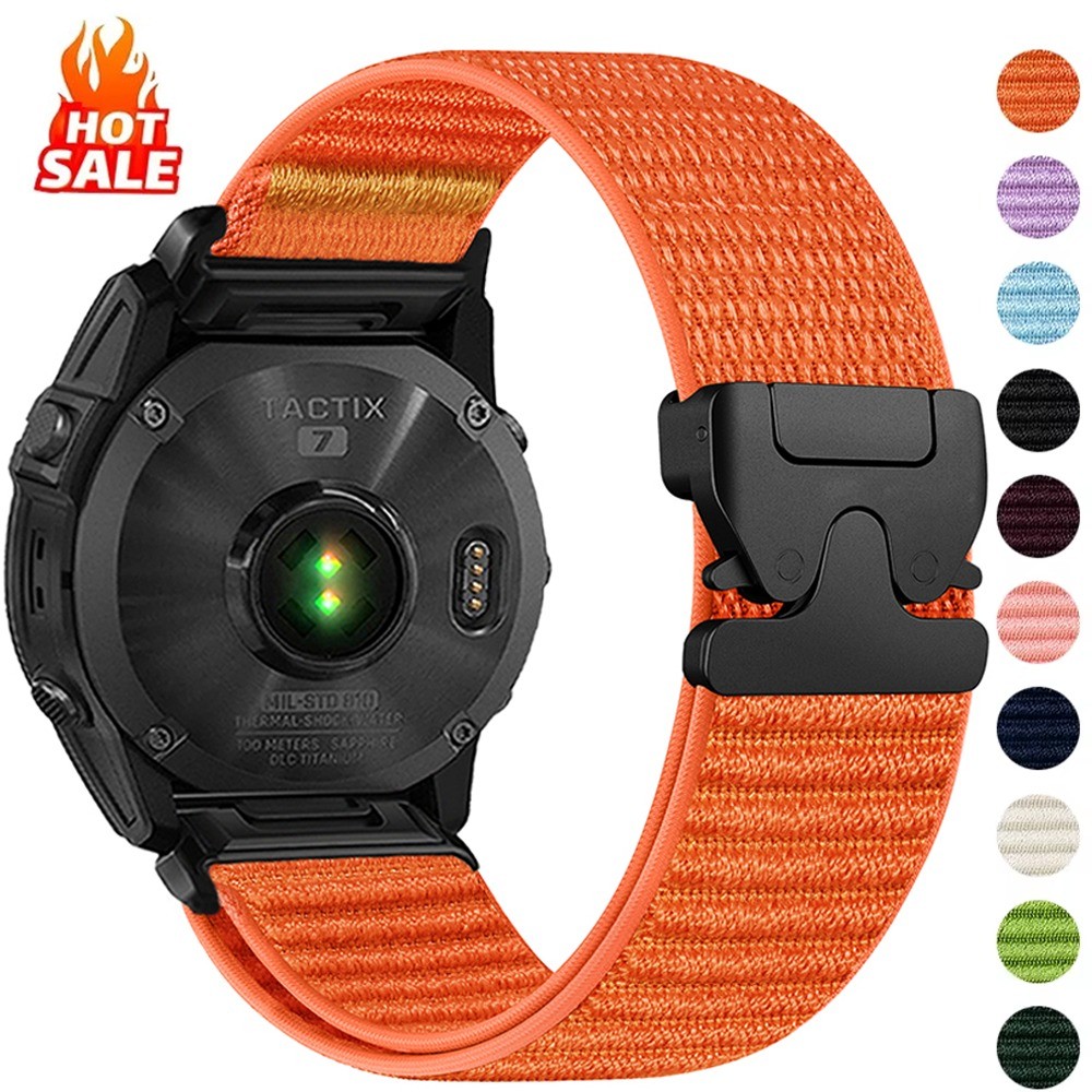 สายไนลอน QuickFit 20 มม. 22 มม. 26 มม. สําหรับ Garmin Fenix 8 43มม. 47มม. 51มม. รุ่น 7 7X 6 6X 5 5X Plus/Enduro 3