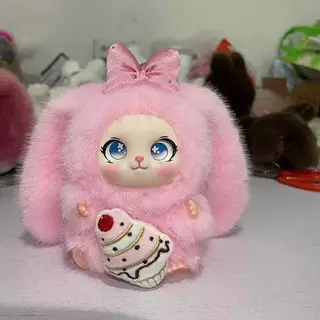 [Kacoom] Soft Fluffy Plush Rabbit จี้ยาง Face ตุ๊กตาของเล่นกระเป๋า Charm สําหรับพวงกุญแจ Bapa Girls Daily Accessory TH