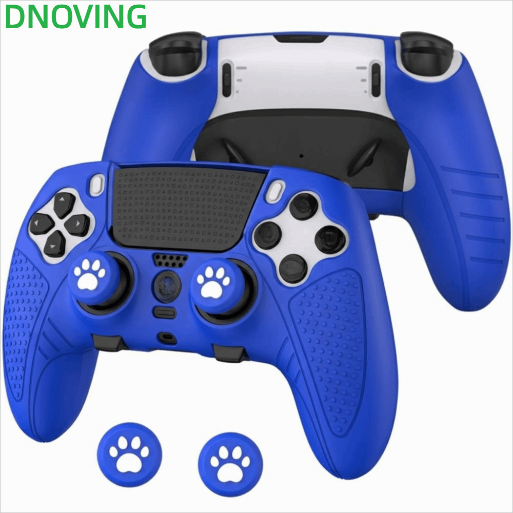 DNOVING Controller Skin, พร้อม Thumb Grip Caps ชุดคอนโทรลเลอร์กันลื่น, ฝาครอบเกราะป้องกันซิลิโคนป้อง