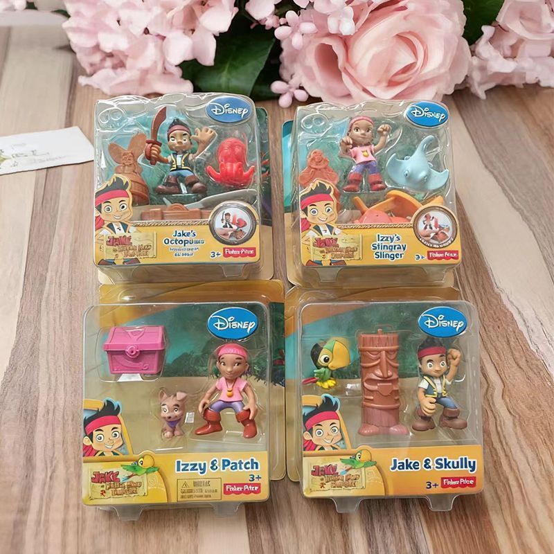 Boy Pirate Doll Toy Set Pirate Ship Model Children Cartoon Figure Decorative Fisher-Price