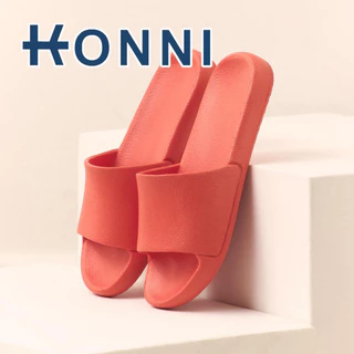 KONNI รองเท้าแตะ ใส่ในบ้าน ห้องน้ำ กันลื่น น้ำหนักเบา รองเท้าแบบสวม สีทึบเรียบง่าย นุ่มสบาย ผู้ชาย ผู้หญิง