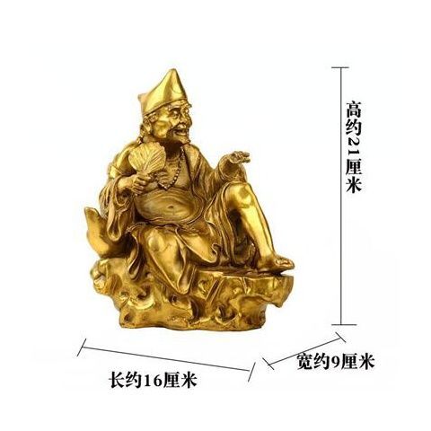 铜活植物背心间日本日本植物摆件工艺品摆件植物室进口装饰ทองแดงบริสุทธิ์ Living Buddha Jigong พระพุทธรูปทองแดง Lulu เครื่องประดับ 