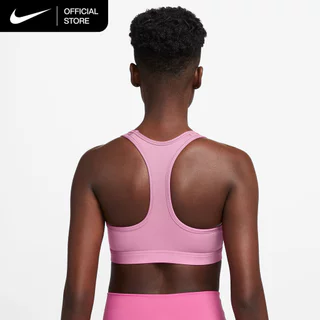 Nike Women's Swoosh Medium Support Padded Sports Bra - Pink Rise [DX6822-621]