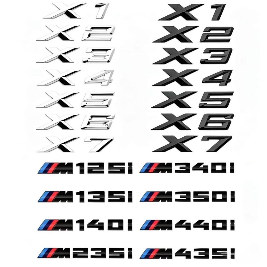 รถ ABS ด้านหลังคําตัวอักษรโลโก้ป้ายสัญลักษณ์ Decals สติกเกอร์สําหรับ BMW M35i M40i M40d M50i M50d M6