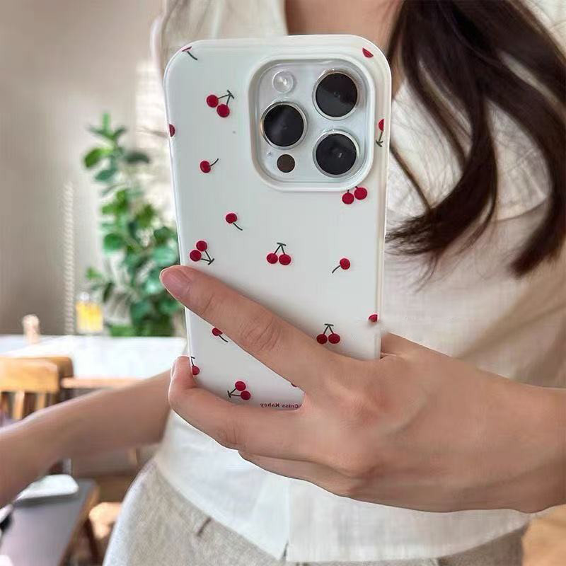 เคสเชอร์รี่ตัวน้อยสําหรับผู้หญิงสําหรับ iPhone15promax/13/14/11/12/8P/7P/XR/XS