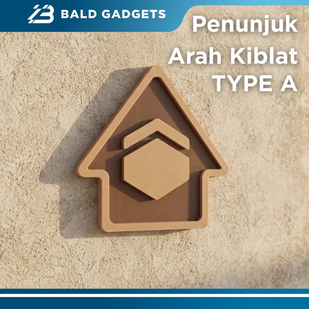 ตัวบ่งชี้ทิศทาง Qibla สีไม้ Minimalist Qibla Marker