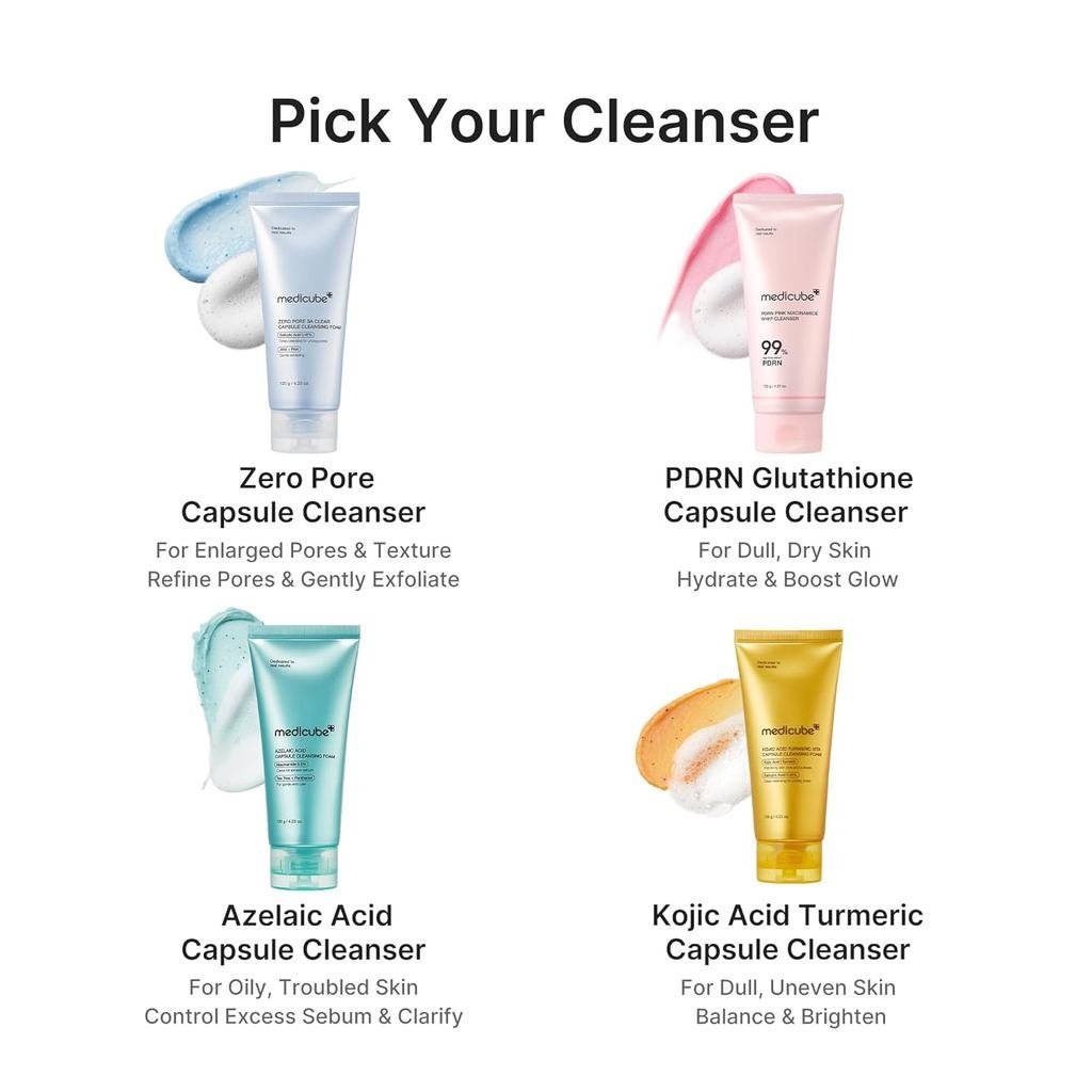 MedicubeFacialCleanserTurmericCapsuleCleanser|สําหรับBalancinevenTone&Texture|FadeAppearanceofUneven