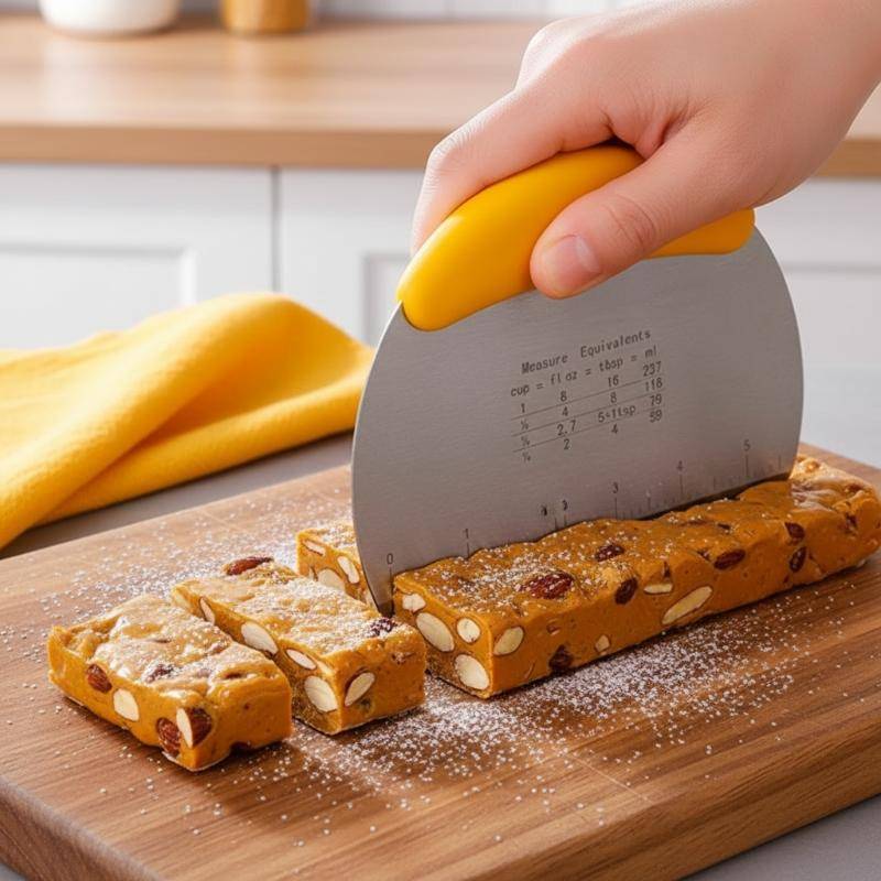 KI Pastry Cutter Dough Scraper 1 ชุดพร้อมที่จับ Ergonomicfort ทําความสะอาดง่ายครัวเบเกอรี่เครื่องมือ