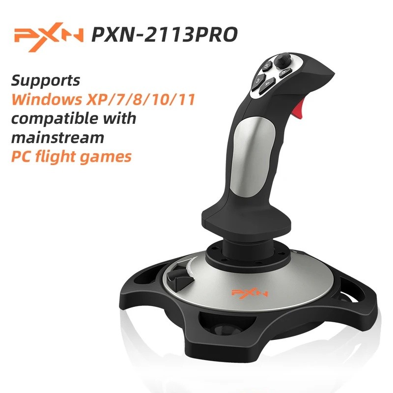 ตัวควบคุมการบินจําลอง WE PXN-2113 PRO พร้อมมอเตอร์ในตัว เข้ากันได้กับเกมการบินหลักพีซี