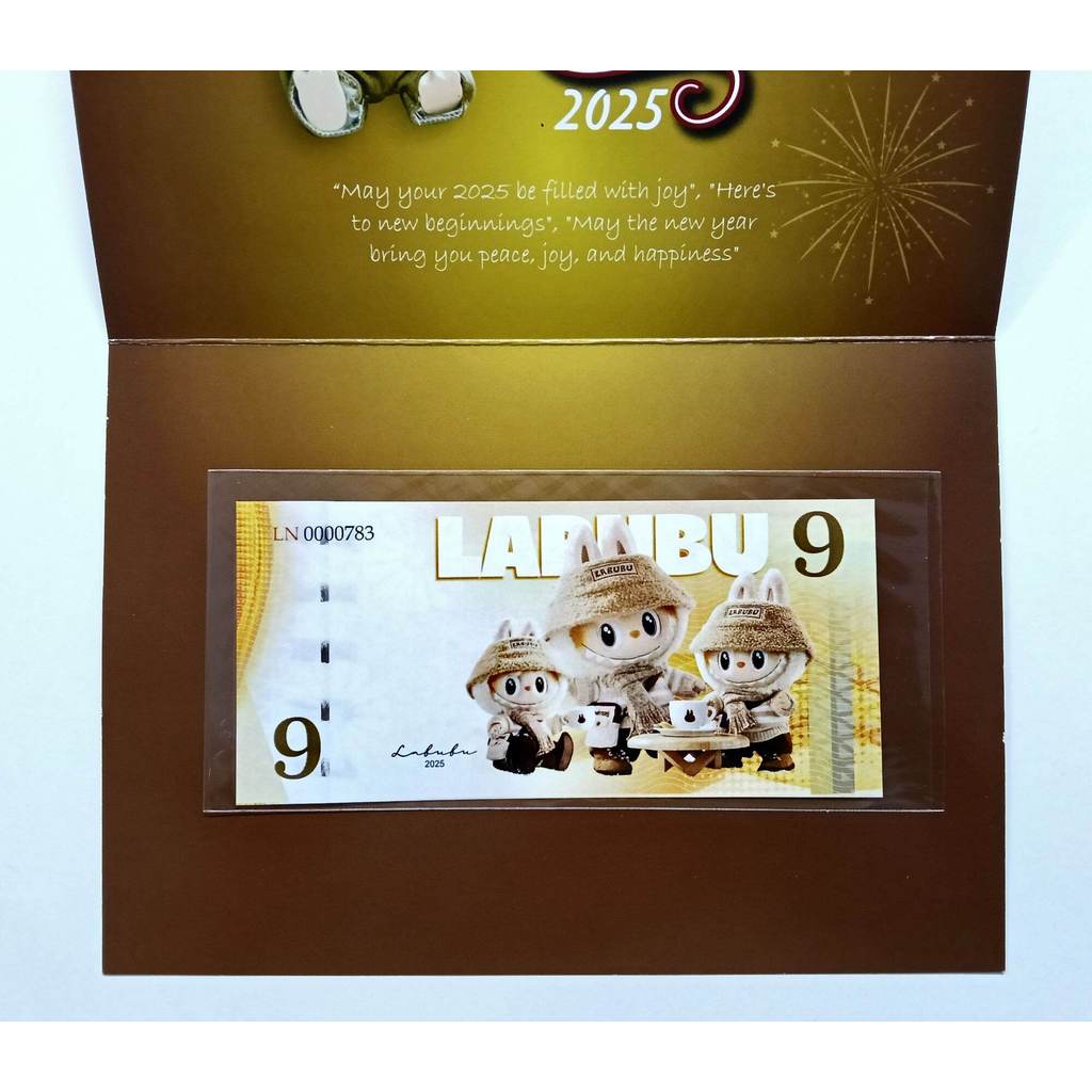 Labubu 2025 Fantasynote UNC Random Number พร้อมโฟลเดอร์
