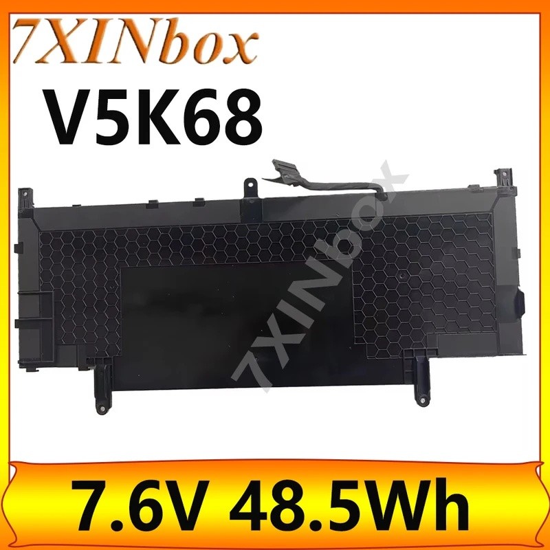 7XINbox V5K68 7.6V 48.5Wh แบตเตอรี่แล็ปท็อปสําหรับ Dell Latitude 9510 9520 9510 2-in-1 N7HT0 TVKGH N