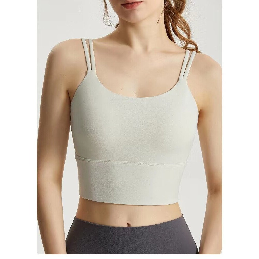 sport bar ผู้หญิง sport bra สายคล้องไหล่คู่กีฬาชุดชั้นในสตรีกันกระแทกวิ่งโยคะความงามเสื้อกั๊กออกกําล