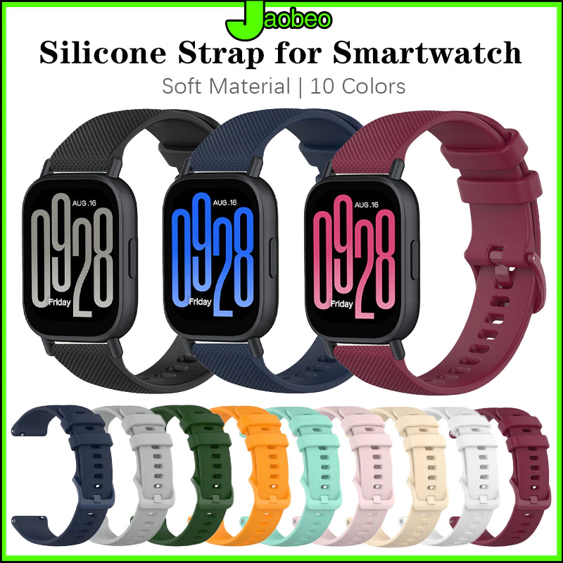 สายซิลิโคน for Redmi Watch 5 Active / 5 Lite สายยาง 20 มม. 22 มม.Samsung Galaxy Watch FE 7 6 5 4/Garmin Watch/Huawei