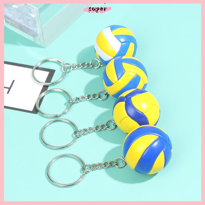 Superhomestorecc พวงกุญแจวอลเลย์บอล Mini PVC วอลเลย์บอลพวงกุญแจกระเป๋าพวงกุญแจรถ Ball Key แหวน CCD