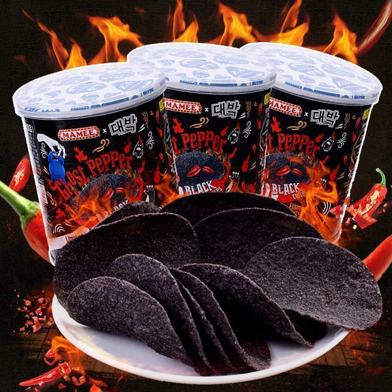 มาเลเซีย Jin MAMEE Mummy Ghost Pepper Potato Chips Barreled Spice Perverted Spice Potato Chips Snack