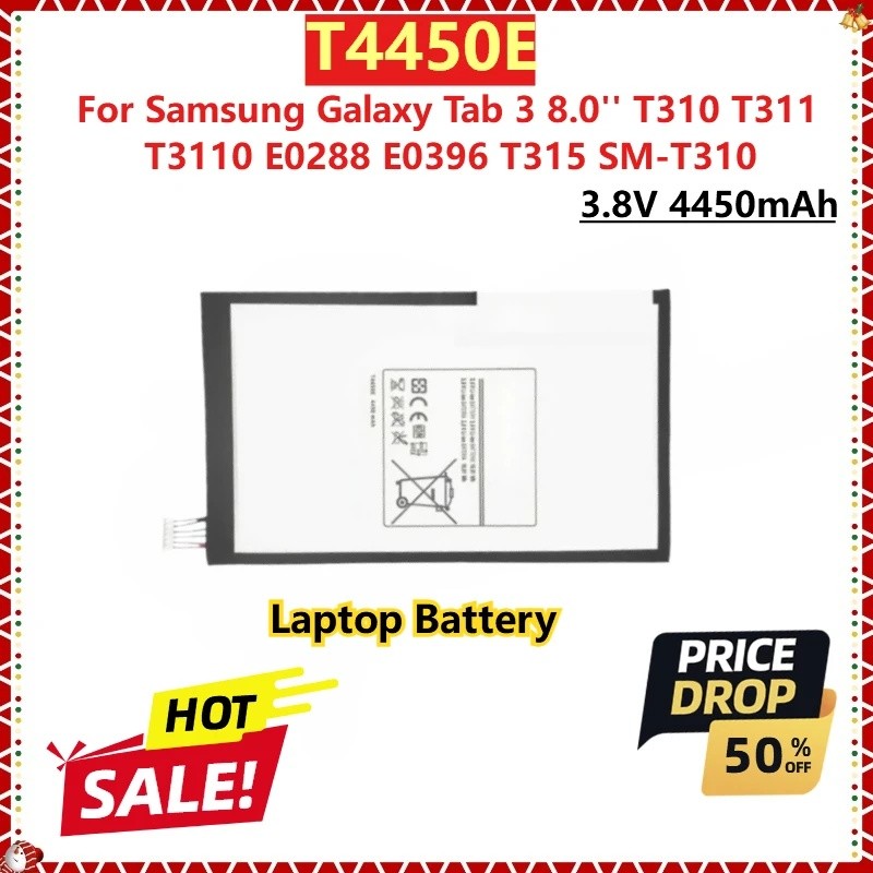 สําหรับ Samsung Galaxy Tab 3 8.0 T310 T311 T3110 E0288 E0396 T315 SM-T310 ใหม่เปลี่ยนแบตเตอรี่แล็ปท็