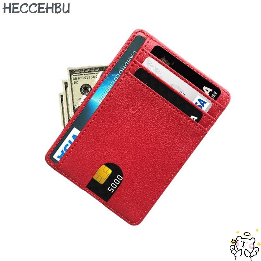 HECCEH31 RFID Blocking Anti Theft Mini Purse ฝาครอบเงิน Slim 8 Slot