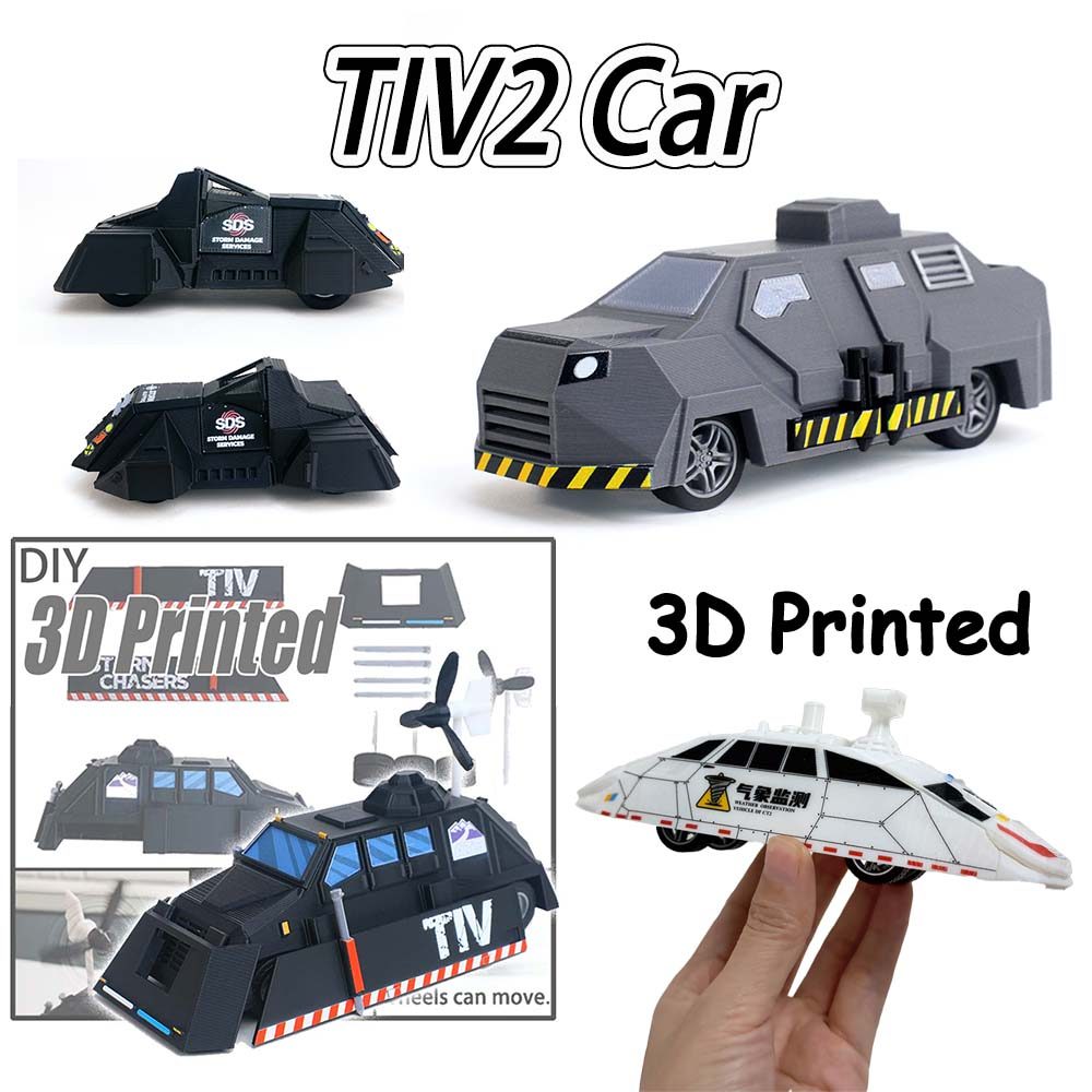 SDS Tornado Puncher Dongfeng CT2 TIV2 Titus ATS Tornado Intercept ยานพาหนะ Storm Chaser รถ DIY 3D พิมพ์เคลื่อนย้ายได้ของเล่น