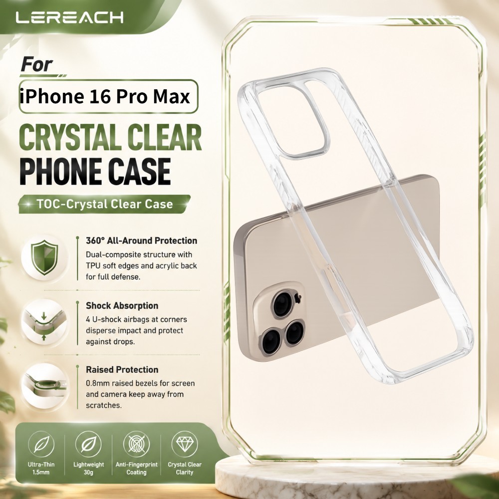 เคสใส สำหรับ iPhone 16 Pro Max 15 16E 17E Ultra-Thin กันกระแทก Anti-Yellow CA1000