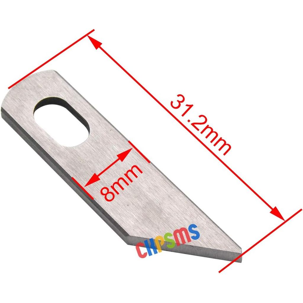 CKPSMS ยี่ห้อ -1SET Overlock Upper & Lower Blade #KP-19103 ใช้งานร่วมกับ/เปลี่ยนสําหรับยี่ห้อ Singer