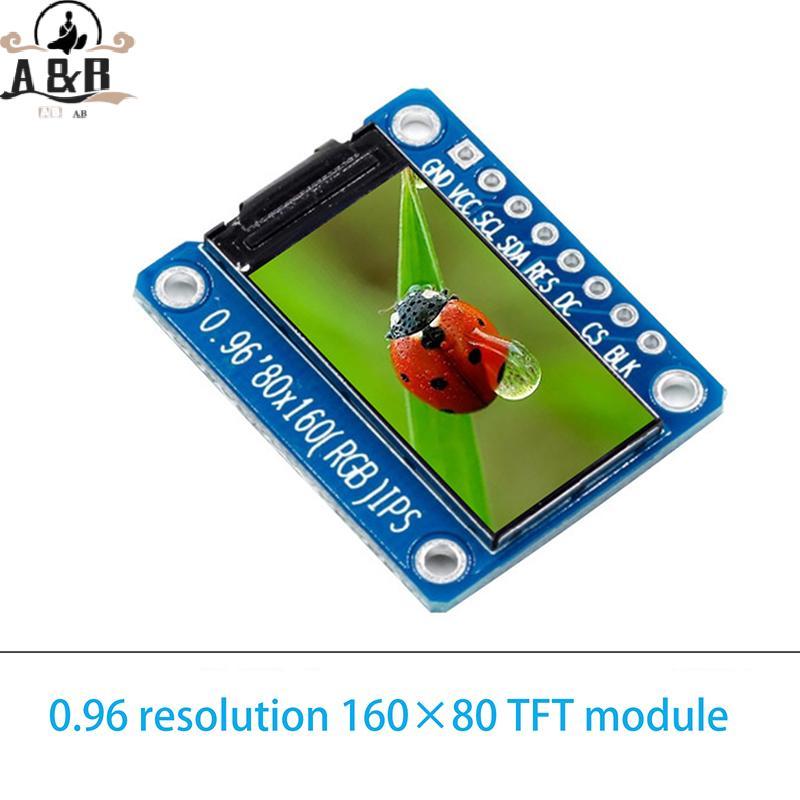 [A&B] 0.96 นิ้วจอแสดงผล IPS โมดูล OLED สําหรับ 80*160 65K สีสัน RGB TFT LCD Board ST7735 ST7735 DIY 