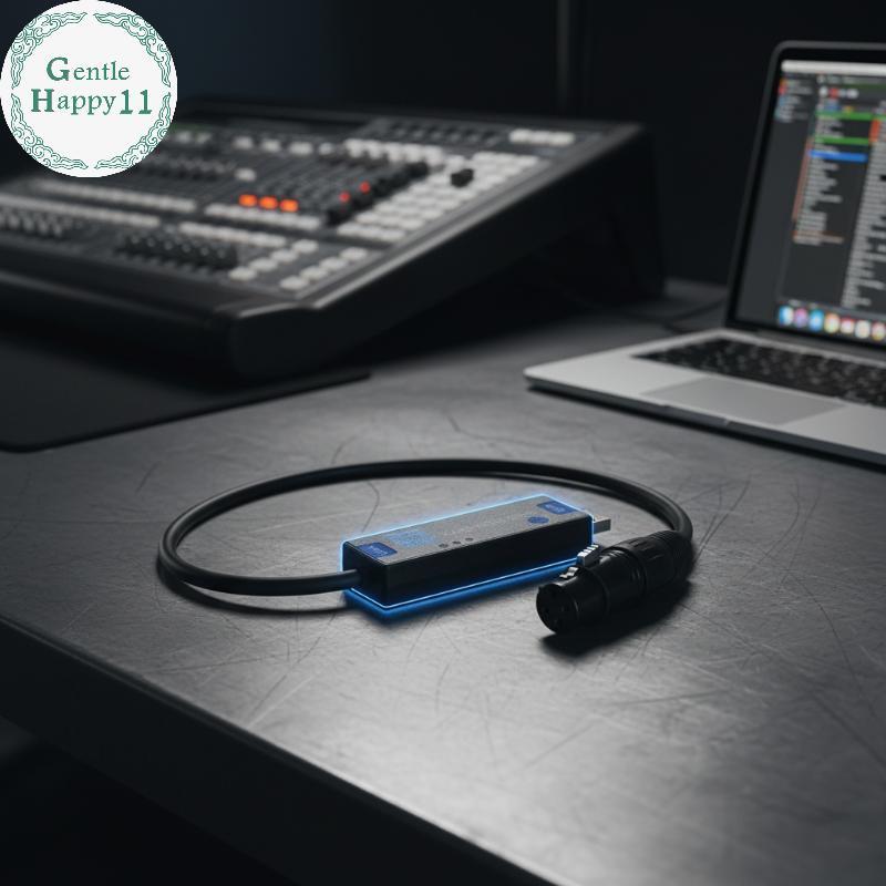 GentleHappy DMX Controller USB RMD ไร้สาย 2 4G Stage Light Mobile App Dialer สําหรับสตูดิโอกิจกรรมตก
