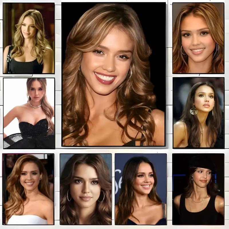 คนดัง J-Jessica A-Alba โปสเตอร์ Wall art พิมพ์ศิลปะเหมาะสําหรับห้องนั่งเล่นบาร์ parlor ตกแต่งบ้านสํา