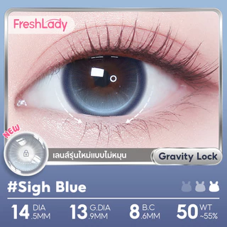 【FDA 10PCS】FRESHLADYคอนแทคเลนส์สี คอนแทคเลนส์แบบใช้แล้วทิ้งรายวัน Sign Blue|Opus Red 14.5 mm WT50-55% Lsize【0~5.00】