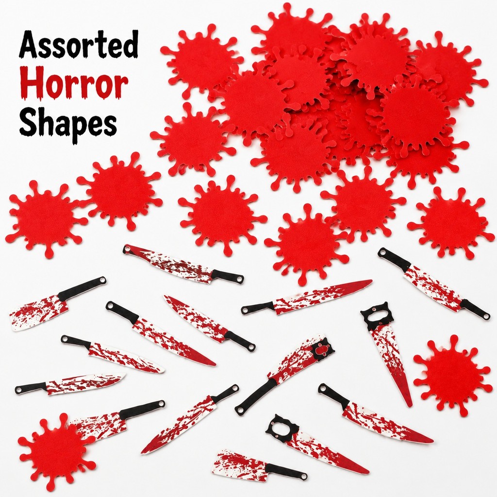 Spooky Element Paper Confetti, Tabletop Scatter ชิ้นเพื่อสร้างรูปแบบปาร์ตี้ฮาโลวีนตกแต่ง
