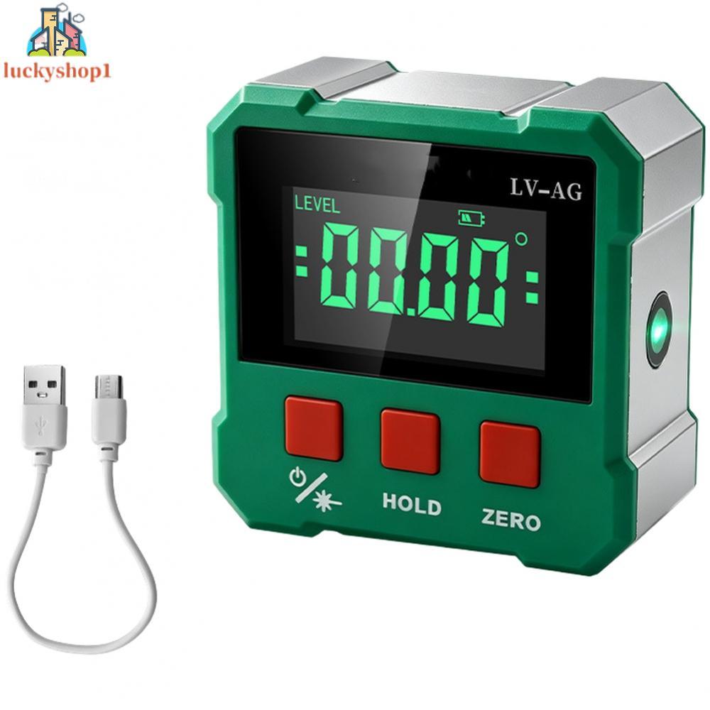 Compact 65x32x65mm Magnetic Inclinometer USB-C ชาร์จแบตเตอรี่ลิเธียมในตัว
