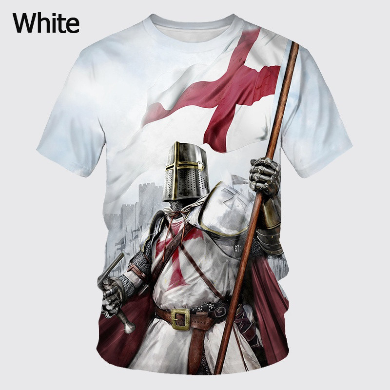 เสื้อยืดพิมพ์ลาย 3D Templar Knight - Crusade of The Knights Templar - Teutonic Order เสื้อยืดเด็ก