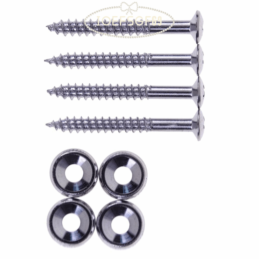 IOEFSGF69 4PCS กีตาร์คอ Joint Bushings, Silver โลหะกีตาร์คอสกรู, Professional กีตาร์คอ Joint Ferrule