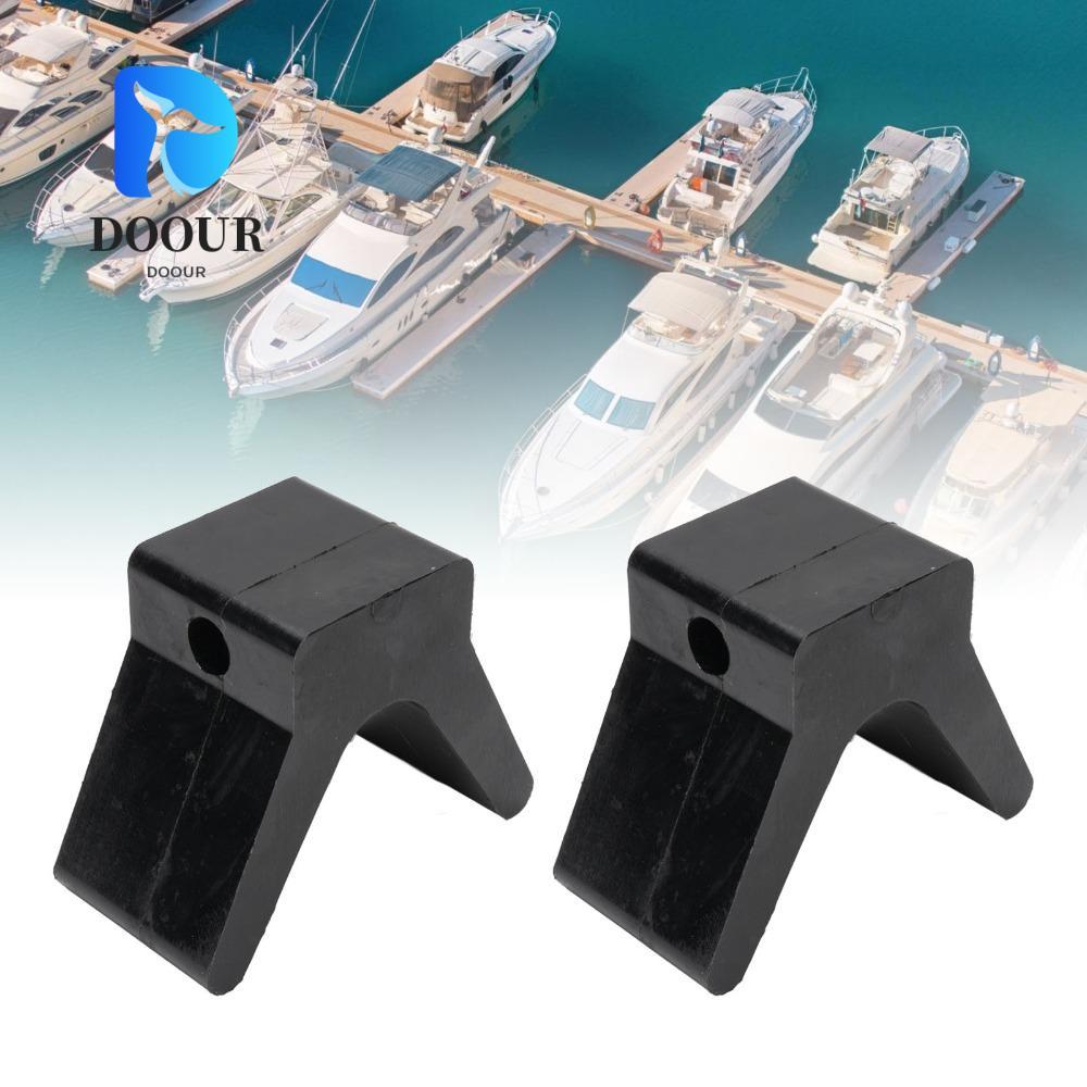 DOOUR 2PCS V Block Bow Stop, 2 in Rubber Trailer Boat Bow Stop Block ทนทาน Bow Stop Block การประยุกต