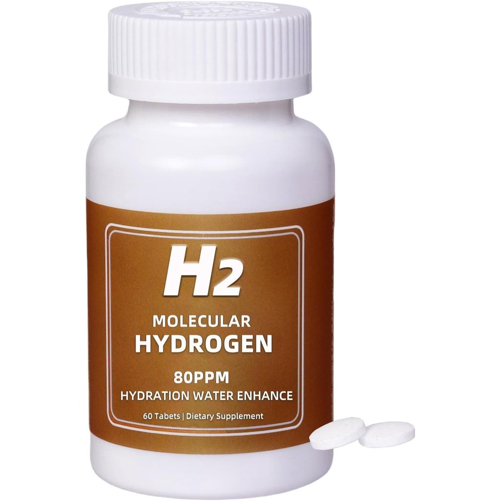 Hydrogen Water Tablets 8 PPM for Drinking Water, H2 Molecular Hydrogen Tablets Supports Healthy Agin