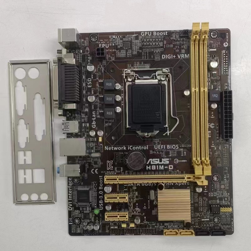 Gigabyte H81M-DS2 S1 Series 1150 Pin Feet พอร์ตการพิมพ์ CPU รุ่นที่ 4-5 พอร์ต COM