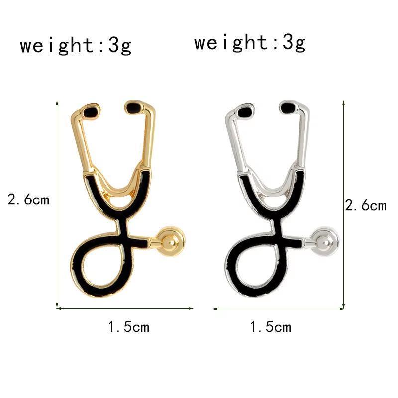 [Boutique1] หูฟังเคลือบปก Pin Vivid Multicolor Pattern Anti-rust Badge สําหรับโรงพยาบาล Worker Lab C