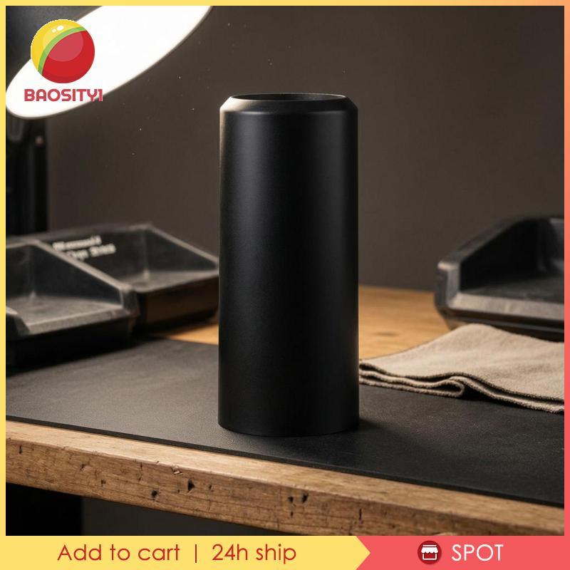 [Baosity1] ฝาครอบไมโครโฟนไร้สายทรงกระบอกสีดําน้ําหนักเบา Audio Tail Tube Component Open End Design ส