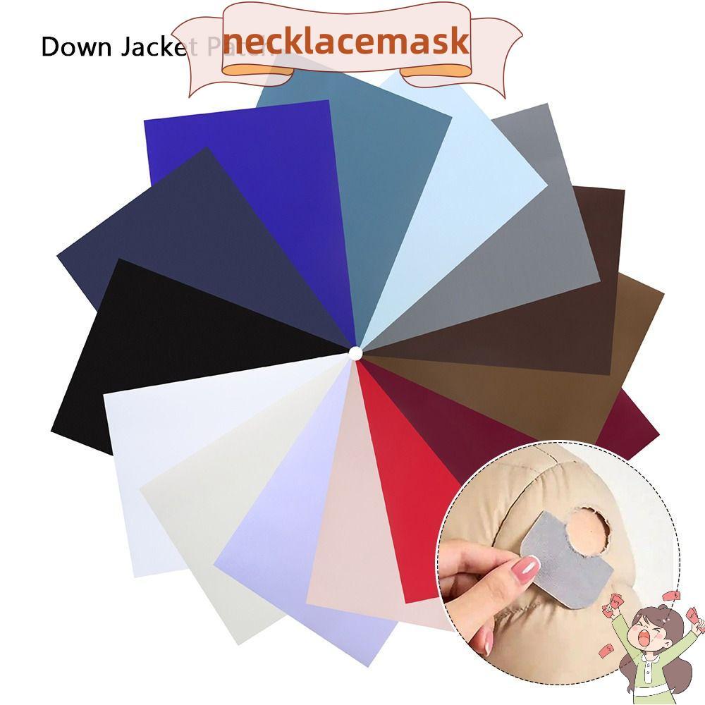NECKLACEMASK Down Jacket Patch, 15x20 ซม.หลายสี Self-Adhesive Patch, Instant Fix Glossy Seamless Sel