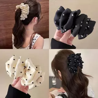 พร้อมส่ง กื๊บหนีบผม กิ๊บกล้วย สไตล์เกาหลี acsr01 ลายจุด สำหรับผู้หญิง เครื่องประดับผมแฟชั่น กิ๊บแฟชั่น เก็บผม น่ารัก