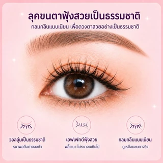 ขนตาปลอมกาวในตัว สไตล์สีรุ้ง 30/33 พวง แบบช่อ ไม่ต้องใช้กาวน้ำ เป็นธรรมชาติ มีหลายสไตล์ มือใหม่ใส่ได้ทุกวัน ทุกลุค