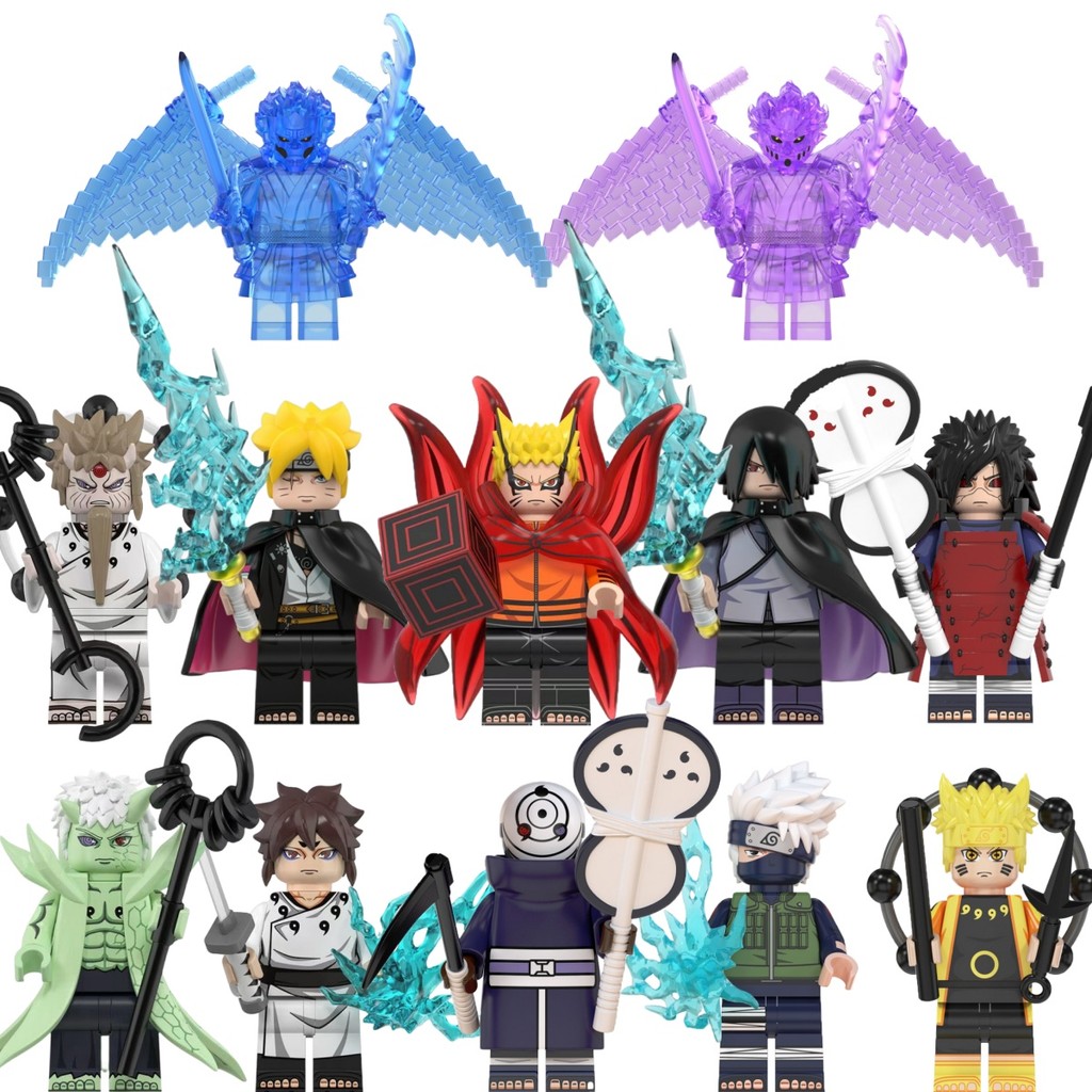 Naruto Action Figure Uzumaki Naruto Uchiha Sasuke Uchiha Obito Hatake Kakashi Uzumaki Boruto Uchiha Itachi ของเล่นคอลเลกชันบล็อกอาคารสําหรับเด็ก