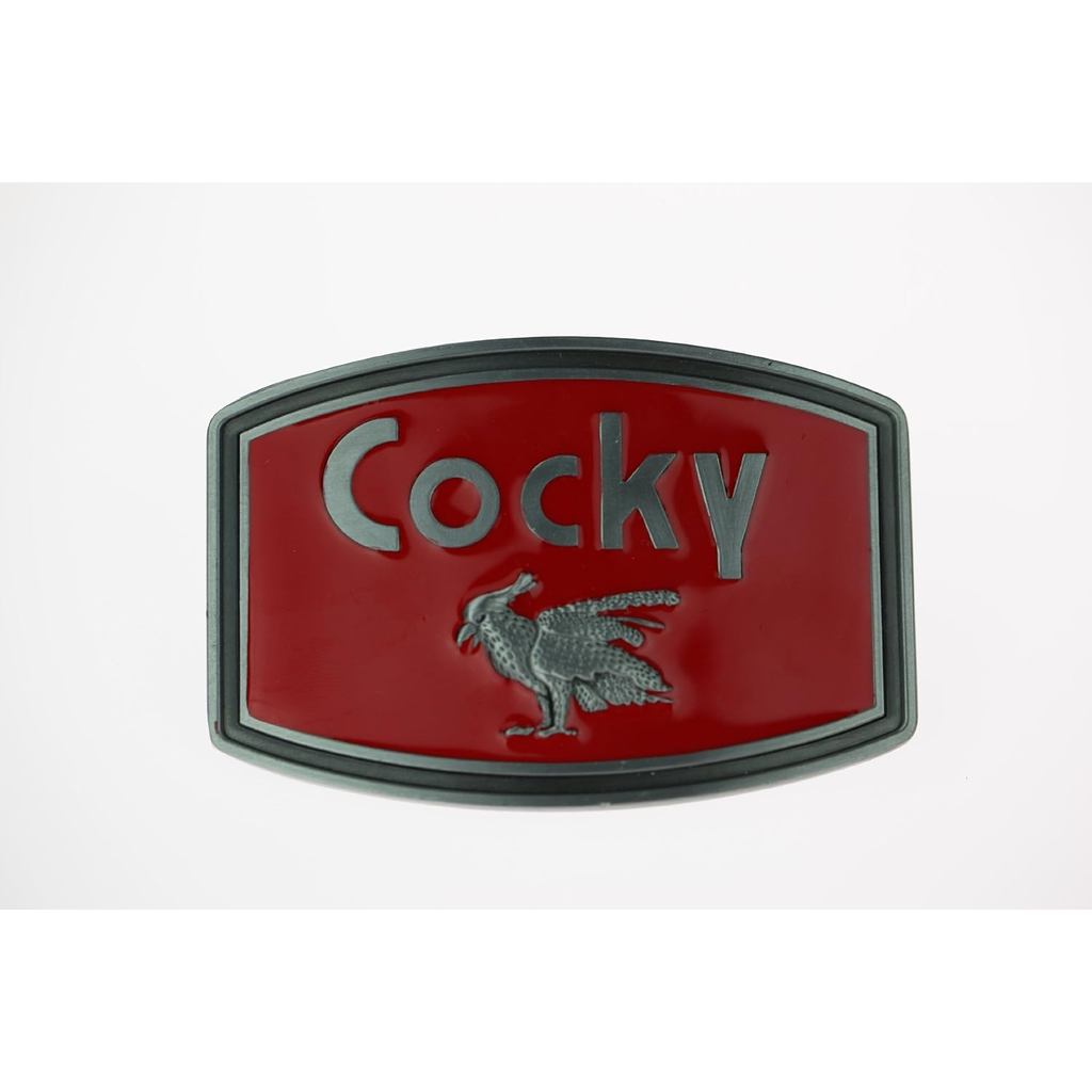 หัวเข็มขัดโลหะเคลือบ Cocky Pewter