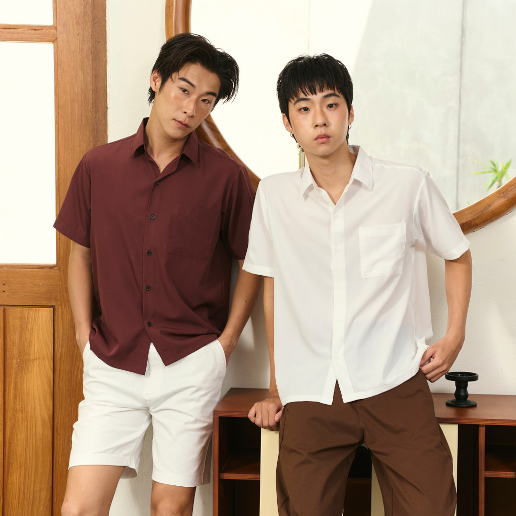 ใหม่ HND% เสื้อเชิ้ตแขนสั้น ผ้าเย็นเบาใส่สบายAIR-TECH รุ่น HAWAII SHIRTเสื้อฮาวาย ทรงหลวม โอเวอร์ไซซ์ เสื้อเชิ้ตผู้ชาย รูปที่ 4
