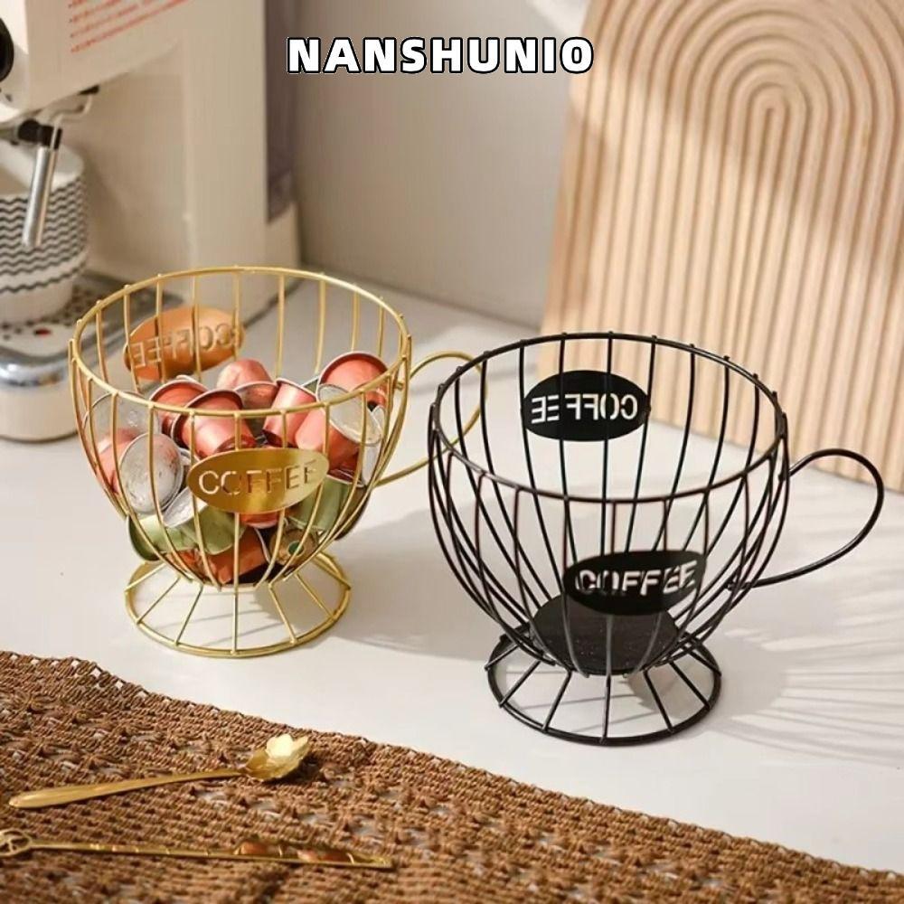 แนนชุนไอโอ ที่ใส่กาแฟ,ถ้วยเก็บของ ที่ใส่แคปซูลกาแฟความจุขนาดใหญ่,ฝักรูปร่างผิดปกติตกแต่งบ้านกาแฟครีมเทียมภาชนะ
